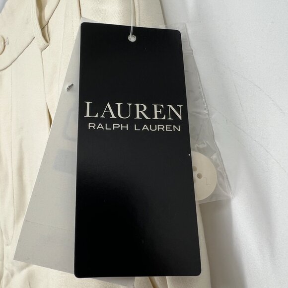 LAUREN Ralph Lauren Women's Relaxed Fit Pleated Trouser Winter Cream Size 4 NWT - Picture 7 of 8